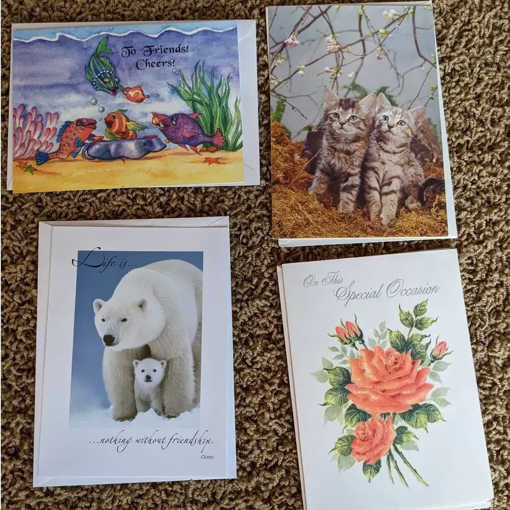 Lot of Friendship Greeting Cards Life is Nothing without Friendship